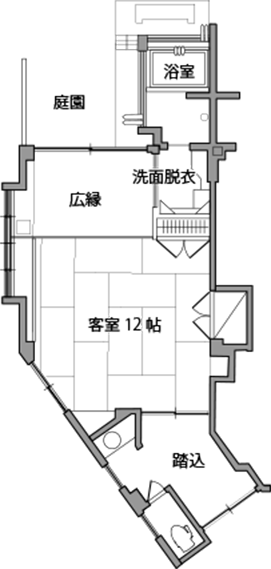 露天風呂付和室 飛鳥